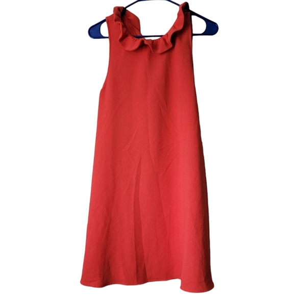 DO+BE Dresses & Skirts - NWT Do + Be Womens Ruffle Neckline Sleeveless Shift Dress Coral Size medium
